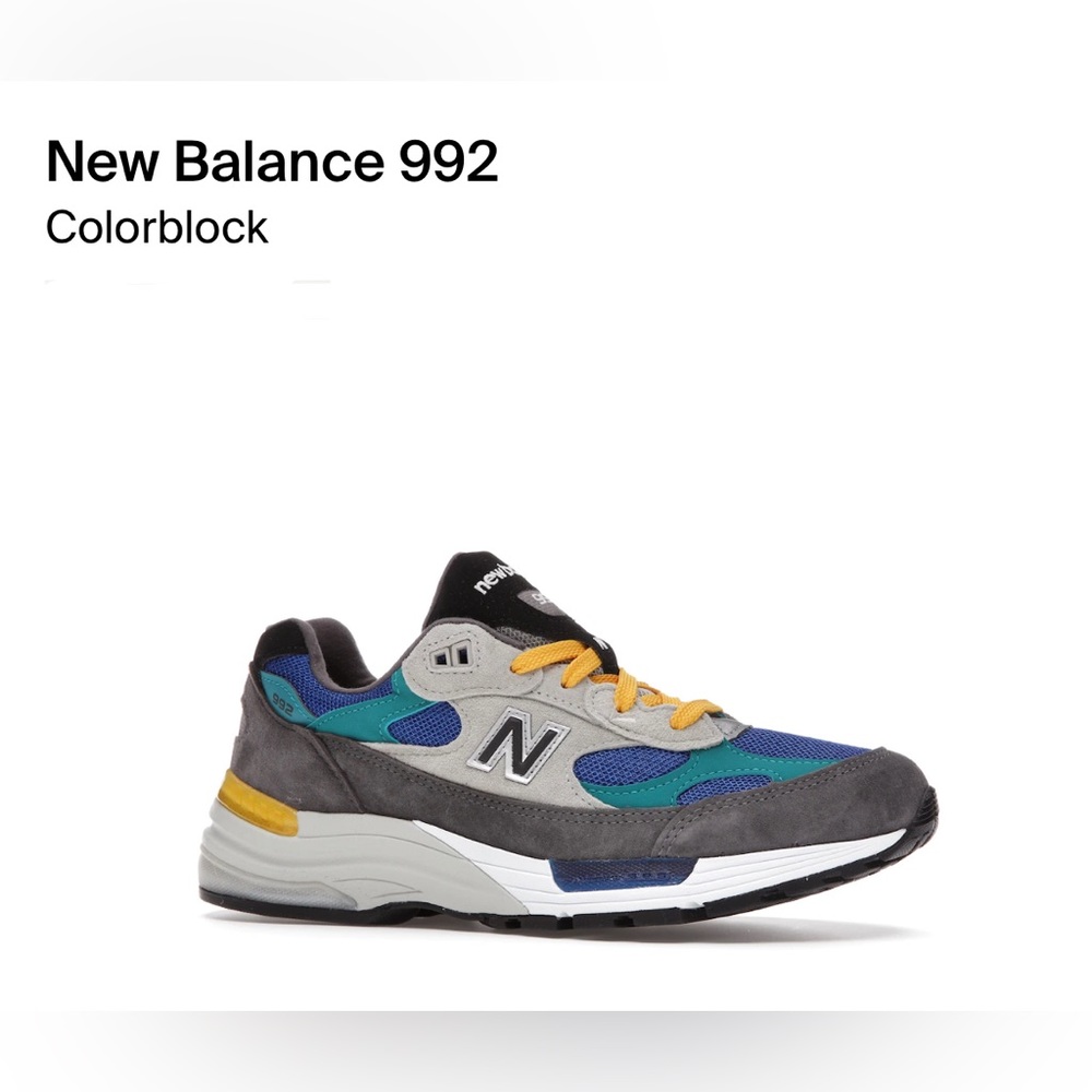 New Balance Billy’s x made in USA 992 - Grey Blue Teal Sz 10.5